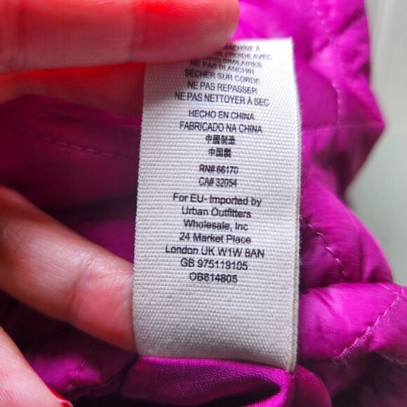 FREE PEOPLE Purple Easy Quilted Bomber Oversized Jacket size Small - Picture 9 of 9